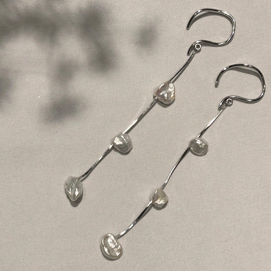 Silver Floating Petal Ear Cuff – Dainty Silver Ear Cuff for Women
