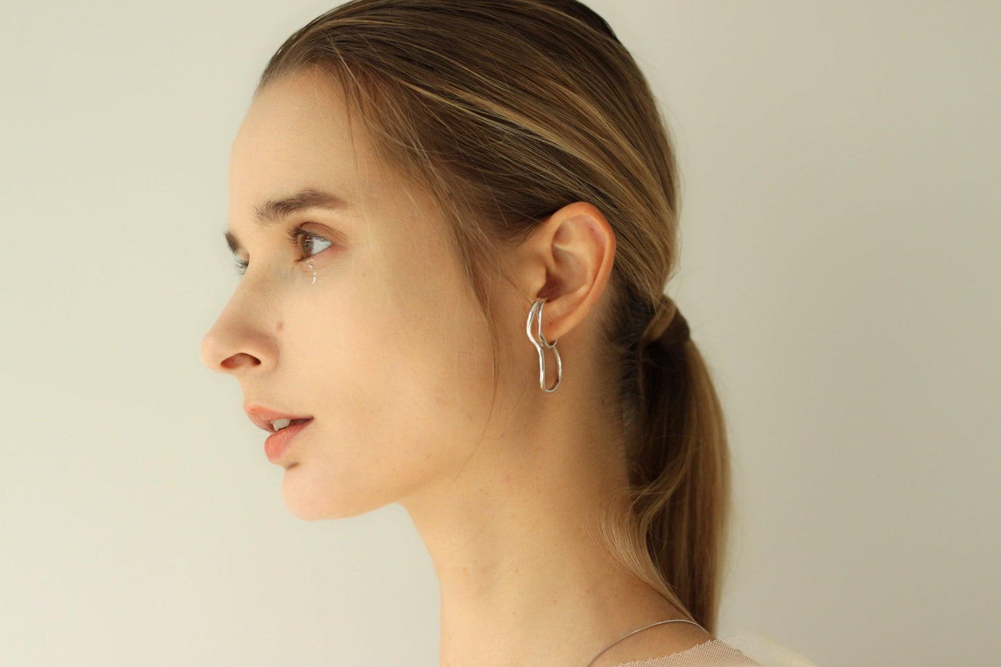 Waterfall Ring / Ear Cuff – Adjustable Sterling Silver Jewellery