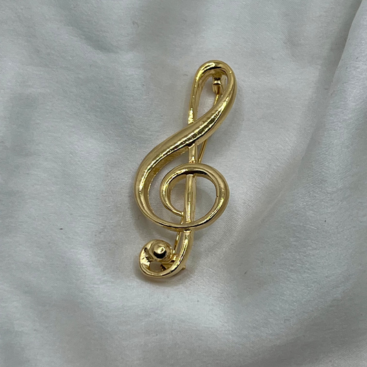 ヴィンテージ・ト音記号ブローチ