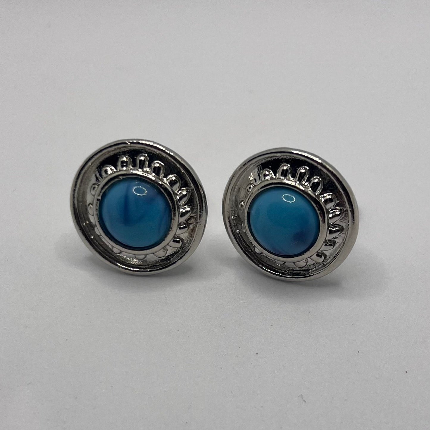 Vintage Turquoise Clip-On Earrings,