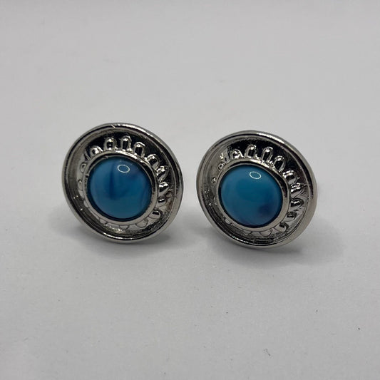 Vintage Turquoise Clip-On Earrings,