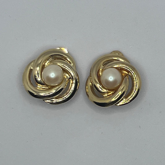 1980年代ヴィンテージ パール クリップオンイヤリング